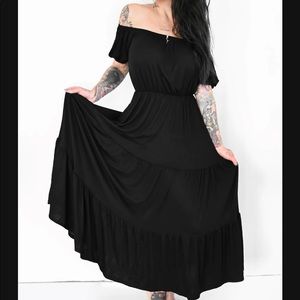 Foxblood Camila Off the Shoulder Maxi Dress